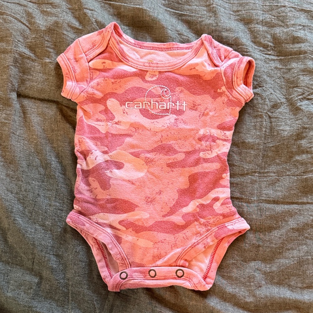 Carhartt Pink Camo Infant One-Piece Bodysuit